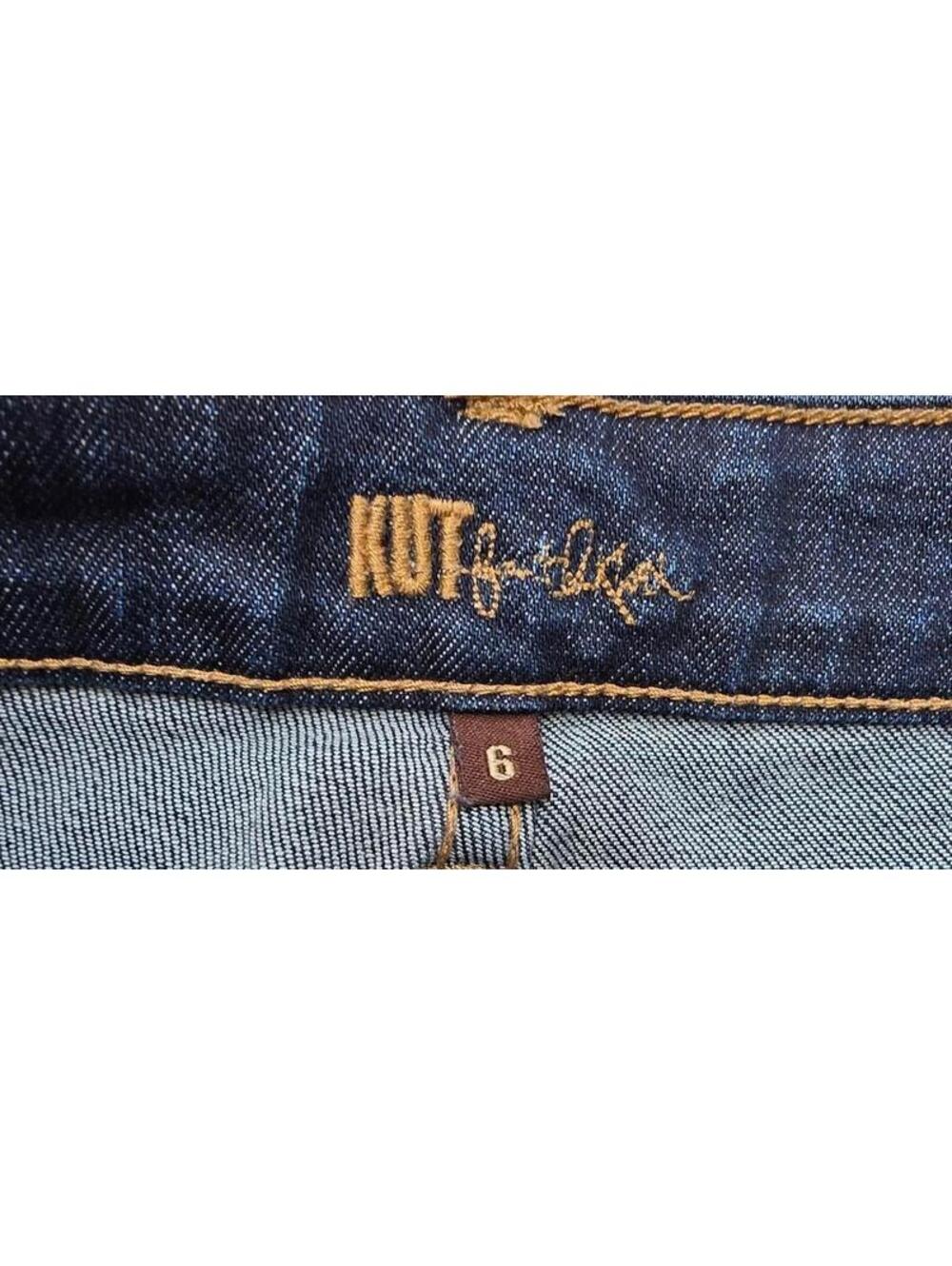 Kut from the Kloth Women's Minimalist Dark Wash Skinny Jeans 99% Cotton Size 6 - Picture 4 of 8